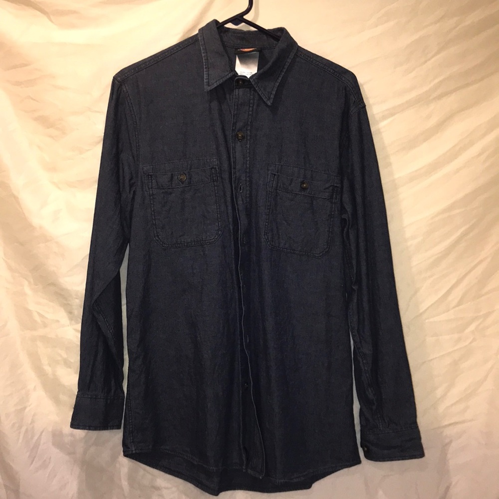 Dickies denim button down shirt